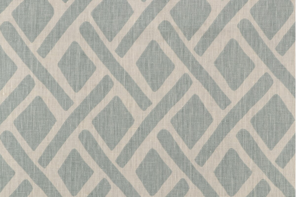 Portfolio Textiles Printed Linen Drapery Fabric in Seaglass