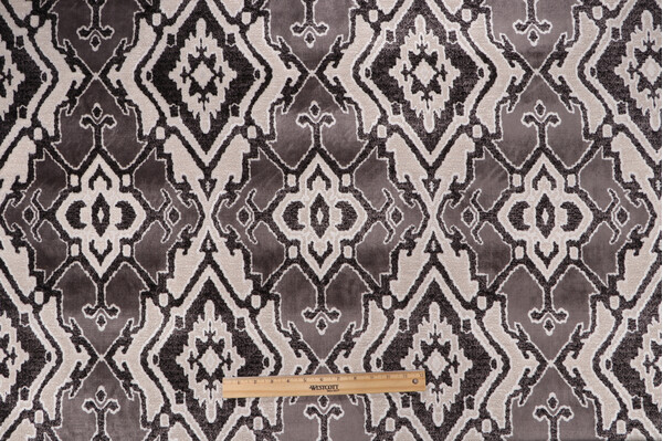Click for 10.5 Yards Aziza Velvet Upholstery Fabric in Cindersmoke Aziza Velvet Upholstery Fabric in Cindersmoke