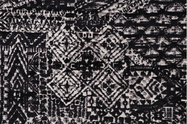 Robert Allen Punjab Woven Chenille Upholstery Fabric in Ebony