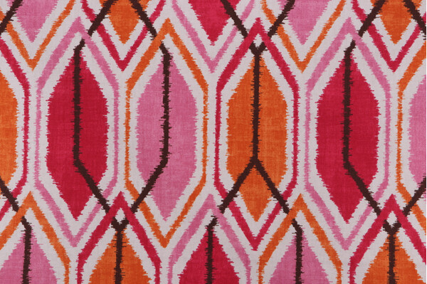 Richloom Printed Cotton Drapery Fabric in Sangria