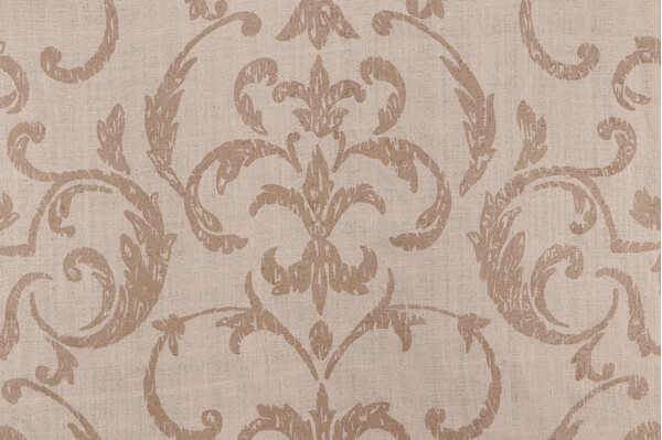 Click for 8.25 Yards Damask Printed Drapery Fabric in Cappuccino Damask Printed Drapery Fabric in Cappuccino