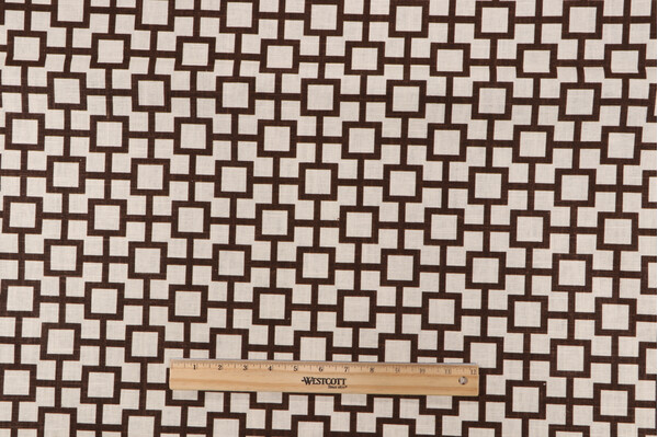 Robert Allen Cats Cradle Printed Linen Blend Drapery Fabric in Java