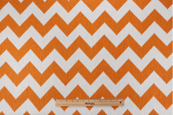Jonathan Adler Limitless Printed Linen Drapery Fabric in Squash for Kravet CLOSEOUT