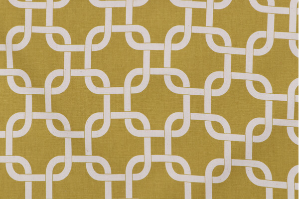 Premier Prints Gotcha Printed Cotton Drapery Fabric in Summerland Yellow/Natural