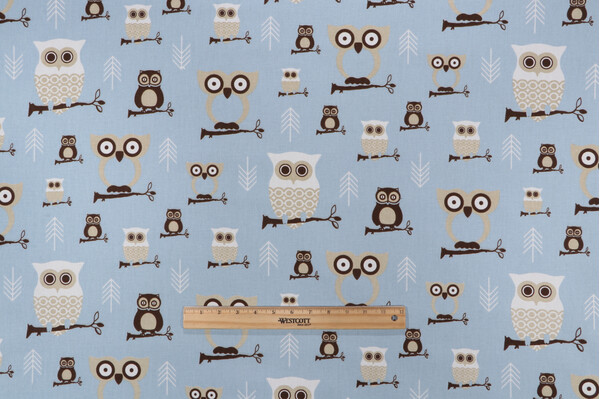 Premier Prints Hooty Village Printed Cotton Drapery Fabric