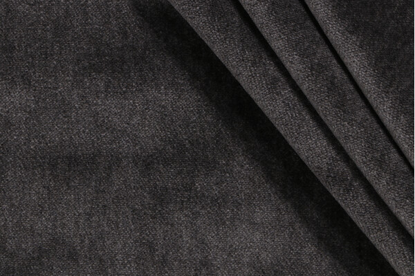 Scalamandre Bay Velvet Upholstery Fabric in Charcoal