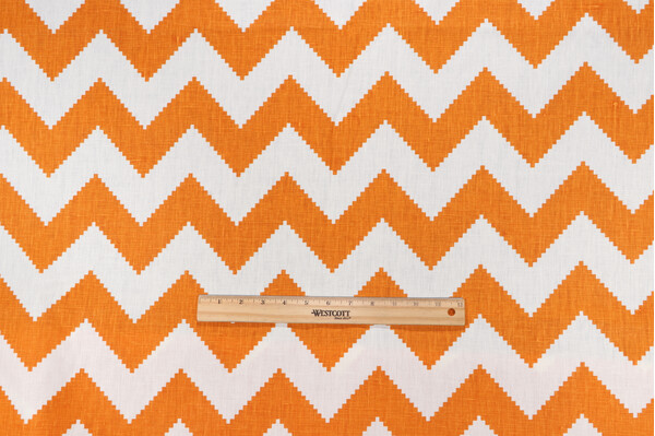 Jonathan Adler Limitless Printed Linen Drapery Fabric in Squash for Kravet CLOSEOUT