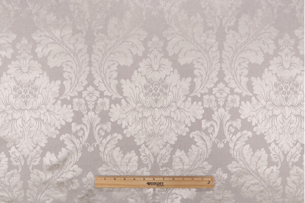 Terrazo Damask Decorator Fabric in Platinum
