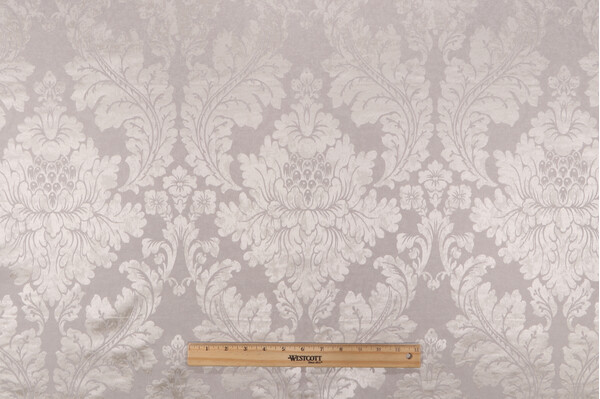 Terrazo Damask Decorator Fabric in Platinum