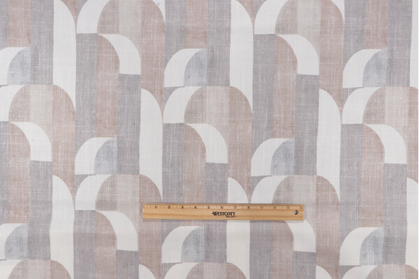 Bijoux Printed Drapery Fabric in Moonbeam
