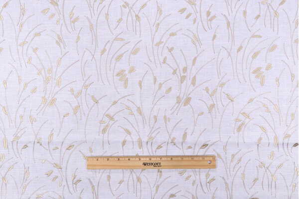 Richloom Tory Embroidered Decorator Fabric in White