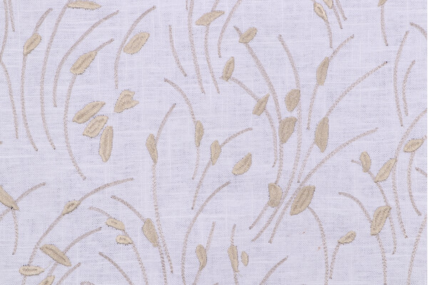 Richloom Tory Embroidered Decorator Fabric in White