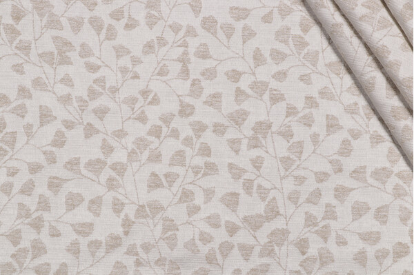 Ginkgo Woven Decorator Fabric in Fog