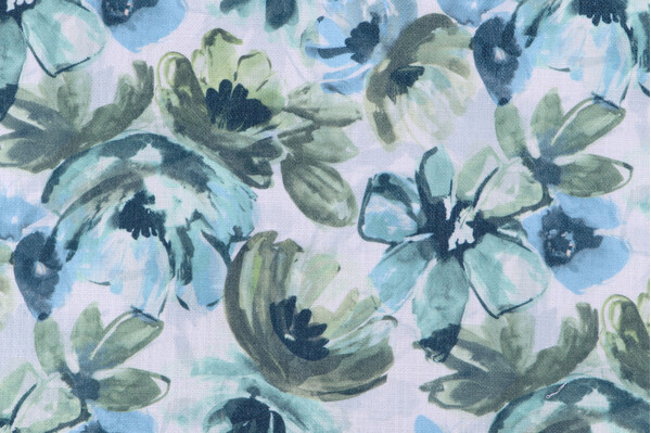 Crypton Florescence High Performance Printed Decorator Fabric in Leaf