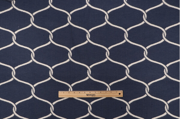 Twist Woven Upholstery Fabric in Indigo