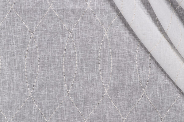 Bigelow Sheer Embroidered Drapery Fabric in Snowflake