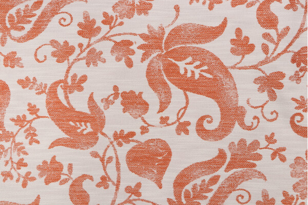 Brigitte Woven Upholstery Fabric in Orange 