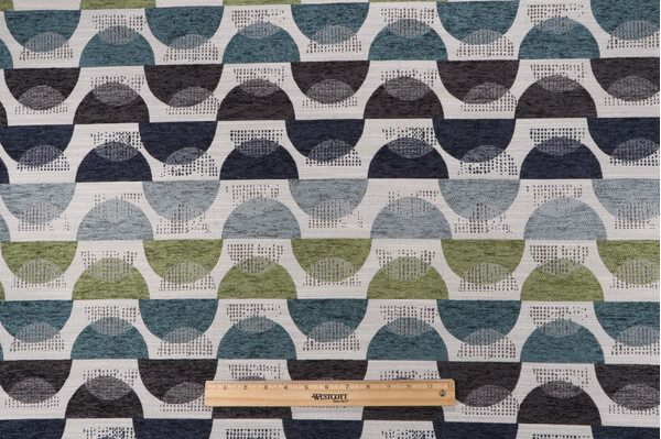Robles Woven Chenille Upholstery Fabric in Oasis 