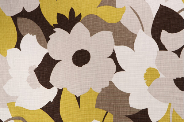Click for P Kaufmann Floral Printed Cotton Decorator Fabric in Yellow/Brown  P Kaufmann Floral Printed Cotton Decorator Fabric in Yellow/Brown