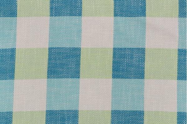 Check Woven Upholstery Fabric in Aqua 