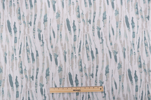 Magnolia Home Bennett Printed Cotton Drapery Fabric in Spa