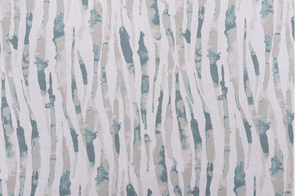 Magnolia Home Bennett Printed Cotton Drapery Fabric in Spa