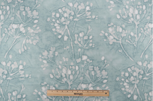PK Lifestyles Gossamer Branch Printed Cotton Drapery Fabric in Seaglass