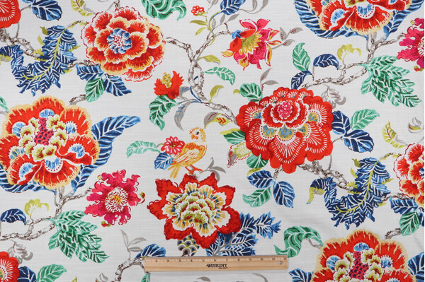 Click for 2.63 Yards PK Lifestyles Summer Palace Printed Cotton Drapery Fabric in Byzantine PK Lifestyles Summer Palace Printed Cotton Drapery Fabric in Byzantine