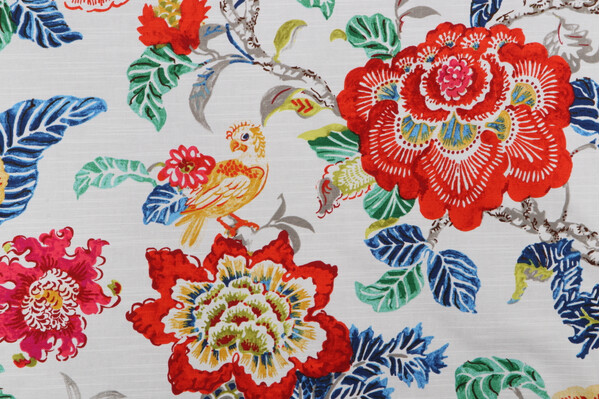 Click for 2.63 Yards PK Lifestyles Summer Palace Printed Cotton Drapery Fabric in Byzantine PK Lifestyles Summer Palace Printed Cotton Drapery Fabric in Byzantine