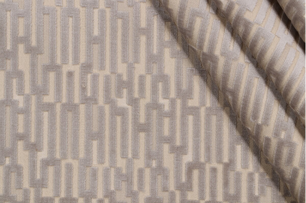 Crypton Lublin High Performance Velvet Upholstery Fabric in Silver