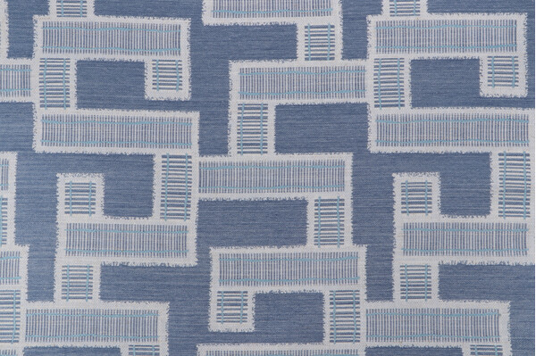 PK Lifestyles Express Track Woven Upholstery Fabric in Azure