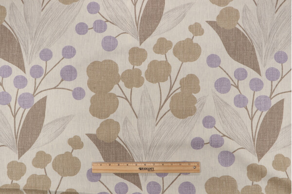 Click for 1 Yards Echo Capparis Printed Linen Drapery Fabric in Lilac for Kravet CLOSEOUT Echo Capparis Printed Linen Drapery Fabric in Lilac for Kravet CLOSEOUT
