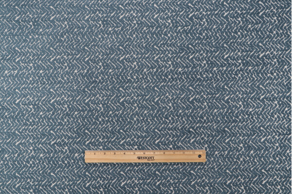 Labyrinth Woven Chenille Upholstery Fabric in Marine