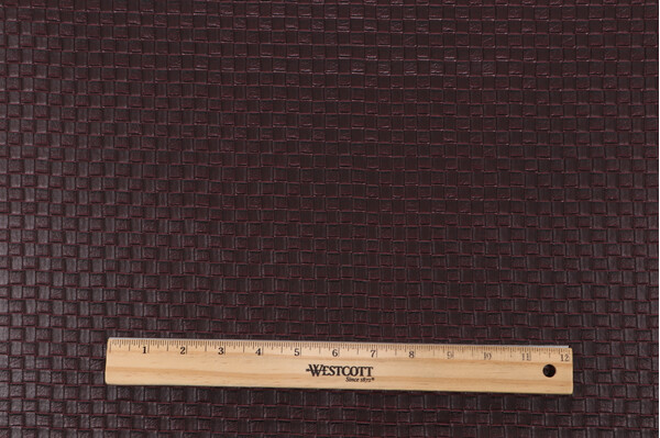 Basketweave Vinyl Upholstery Fabric in Brown