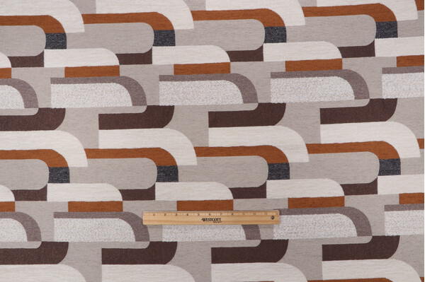 Golding Millstone Woven Chenille Upholstery Fabric in Spice 