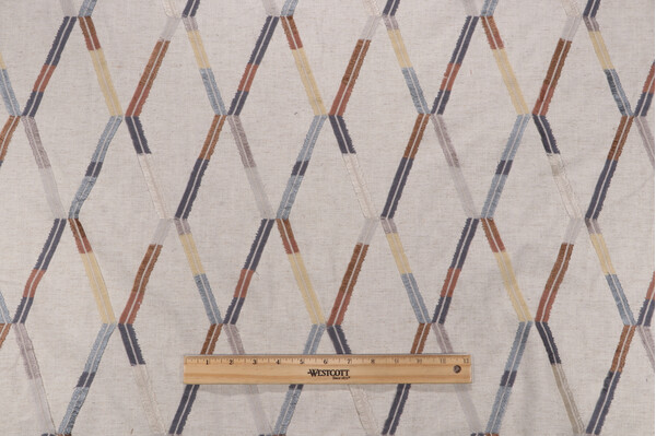 Richloom Trelise Embroidered Drapery Fabric in Desert 
