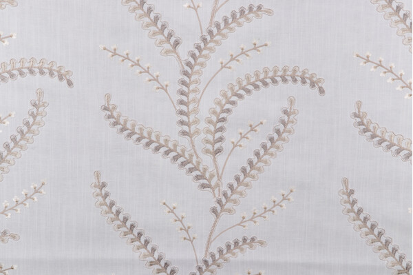 Richloom Uma Embroidered Drapery Fabric in Glacier 