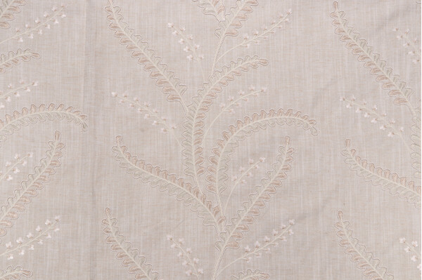 Richloom Uma Embroidered Drapery Fabric in Tea 