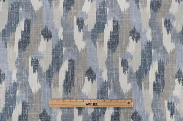 Sample of Richloom Shakti Printed Drapery Fabric in Slate 