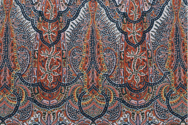 Sample of Richloom Saraya Printed Linen Blend Drapery Fabric in Tapestry 