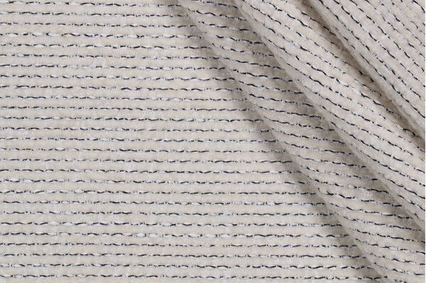Bates Woven Chenille Upholstery Fabric in Salt & Pepper