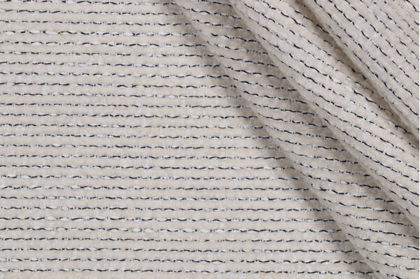 Bates Woven Chenille Upholstery Fabric in Salt & Pepper