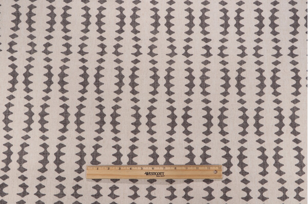 Delmer Printed Chenille Decorator Fabric in Granite