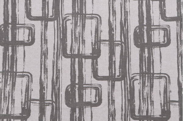 Galvan Printed Linen Drapery Fabric in Grey