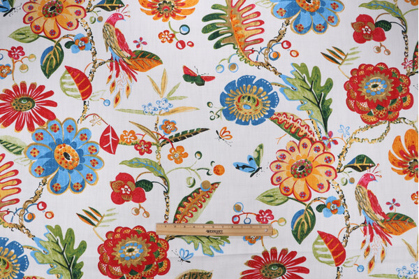 Click for 6 Yards Braemore Frolic Floral Printed Cotton Decorator Fabric in Magnolia Braemore Frolic Floral Printed Cotton Decorator Fabric in Magnolia