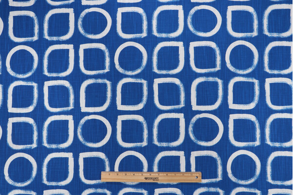 Robert Allen Asawa Block Printed Cotton Drapery Fabric in High Noon
