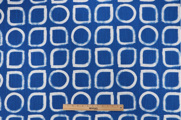 Robert Allen Asawa Block Printed Cotton Drapery Fabric in High Noon