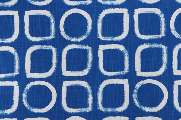 Robert Allen Asawa Block Printed Cotton Drapery Fabric in High Noon