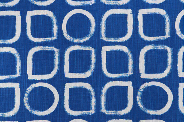 Robert Allen Asawa Block Printed Cotton Drapery Fabric in High Noon