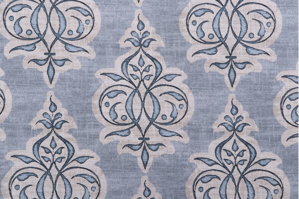 Magnolia Home Jenna Printed Cotton Drapery Fabric in Sky